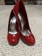 WOMENS PREOWNED RED PAPRIKA MARY JANE PUMPS SZ 7; WORN 2x for sale  Shipping to South Africa