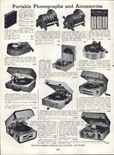 1941 PAPER AD 3 PG fonógrafo portátil elétrico Sonora rádios de mesa amplificados, usado comprar usado  Enviando para Brazil