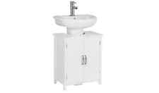 Used, Tongue & Groove Under Sink Basin Cabinet Cupboard Bathroom Storage Unit - White for sale  Shipping to South Africa