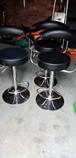 3 chrome bar stools for sale  WREXHAM
