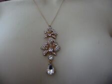 necklace flower diamond faux for sale  Allenwood