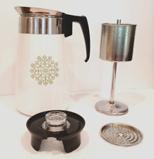 Used, Vintage Corning Ware Stovetop Percolator 9 Cup Complete with Basket & Lid Green for sale  Shipping to South Africa
