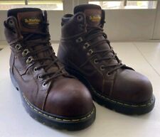 Dr. Martin Mens DMs Industrial Work Safety Brown Leather Boots Steel Toe Size 12 for sale  Shipping to South Africa