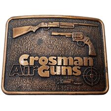Usado, Hebilla de cinturón de pistolas de aire Crosman promoción publicitaria occidental vaquero vintage segunda mano  Embacar hacia Argentina