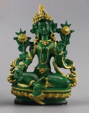 Feng Shui Tibet Tibetan Buddhism Statue  Green Tara Buddha 13.5cm  for sale  Shipping to Canada