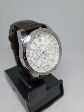 Relógio de quartzo masculino Guess U13570G2 couro marrom aço inoxidável com mostrador branco comprar usado  Enviando para Brazil