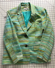 Blazer feminino Coldwater Creek paleta de cores verde/azul - Tamanho 10 comprar usado  Enviando para Brazil