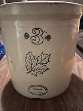 Used, western stoneware crock 3  Gallon  Vintage for sale  Farmington