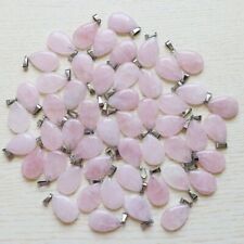 100 colgantes de cuentas de piedra lágrima de cuarzo rosa natural para hacer joyas hágalo usted mismo segunda mano  Embacar hacia Argentina