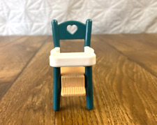 Fisher Price Loving Family Dream Dollhouse Green White Baby High Chair Furniture, used for sale  Shipping to South Africa