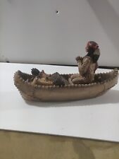 Canoa de colección tallada a mano y pintada en una, usado segunda mano  Embacar hacia Argentina