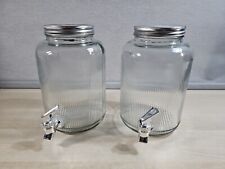 Used, Asda Ribbed Glass Drinks Dispenser Juice Beverage Party Punch Jar Tap for sale  Shipping to South Africa