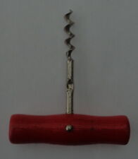 Gebruikt, kurkentrekker rode houten greep L9,8xB8cm corkscrew wooden handle tire-bouchon tweedehands  Brunssum - Emma