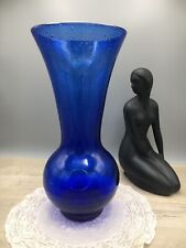Vase bleu verre d'occasion  Semblançay