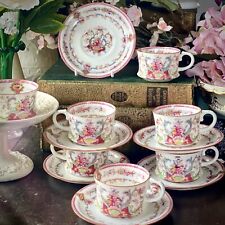 Brown Westhead Moore CAULDON Porcelain Tea Set England K/4400 ‘Souvenir’ Antique for sale  Shipping to South Africa