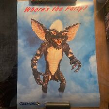 Imagen de póster de Gremlins Where's The Party 19 x 14 de Warner Brothers 1984 rara segunda mano  Embacar hacia Argentina