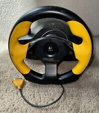 Logitech WingMan Formula GP USB Steering Wheel Yellow *Tested* Wheel Only!, used for sale  Shipping to South Africa