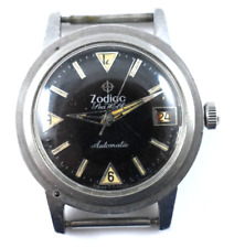 Used, Vintage Swiss Made Zodiac Sea Wolf Automatic Date Diver Wrist Watch Runs lot.11 for sale  Shipping to South Africa