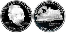 Moneda de Estados Unidos 1990 P dólar Eisenhower 90% plata conmemorativa prueba KM 227 ASW 0,773 segunda mano  Embacar hacia Argentina