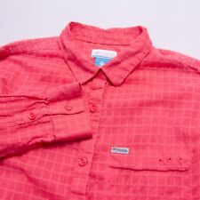 Camisa Columbia PFG para mujer S rosa rendimiento pesca con botones manga larga ventilación segunda mano  Embacar hacia Argentina