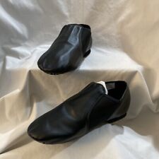 Zapatos de baile Stelle ~ talla 4,5 MB cuero negro sin cordones jazz segunda mano  Embacar hacia Argentina