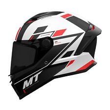 NOVO CAPACETE MT STINGER 2 ZIVZE BRANCO PRETO VERMELHO MOTOCICLETA ROSTO INTEIRO MED 57-58, usado comprar usado  Enviando para Brazil