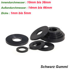 Schwarz Gummidichtung Flachdichtung ØInnen 10-36mm,ØAußen 14-66mm,1-5mm Stärke comprar usado  Enviando para Brazil