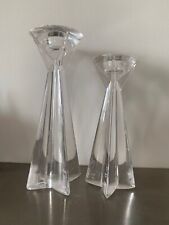 Pair glass candlestick for sale  LIVERSEDGE