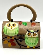 BOLSA DE MADEIRA VINTAGE LADY LONDON WHIMSICAL 1970 'S comprar usado  Enviando para Brazil