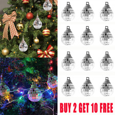 Disco Christmas Mirror Ball Baubles Xmas Tree Decor Home Party Gift Ornament UK for sale  GAINSBOROUGH