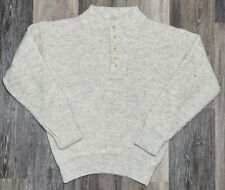 Vintage L.L. Suéter masculino mistura de lã feijão médio Henley High Trek fio feito nos EUA comprar usado  Enviando para Brazil