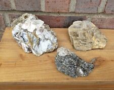 Lot of 3 Mica Natural Mineral Rock 1 lb. 13 oz Estate Specimen, used for sale  Shipping to South Africa