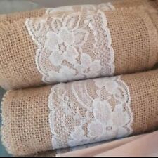hessian lace table runners for sale  FOLKESTONE