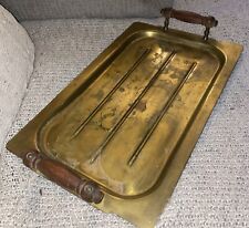 Mid-Century BRASS by BLAKE Brass Tray With Wooden Handles for sale  Shipping to South Africa