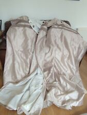 Dunelm beige,pair long length curtains size approx 228cm x 228 cm satin look for sale  Shipping to South Africa