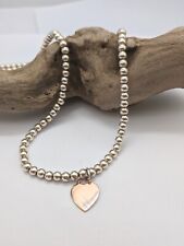 Hallmarked Sterling Silver Chain & Silver Bead Necklace. , used for sale  Shipping to South Africa