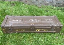 British Army - Military 105mm 2RDS Large Metal Ammo Ammunition Storage Box Tin for sale  Shipping to South Africa