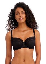 Freya Viva Underwire Side Support Bra Black Mesh/Lace Size 38M US/38J UK EUC!!! for sale  Shipping to South Africa