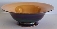 Vtg Large 12" Console Bowl Noritake Gold And Purple Luster Ware High Iridescent  for sale  Shipping to South Africa