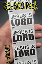 Adesivos "JESUS É SENHOR" Pacote com 25-500 etiquetas decalques adesivo deus a granel religioso comprar usado  Enviando para Brazil