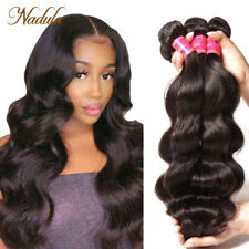 Nadula Hair Brazilian Body Wave Human Hair Weaves 3PC/4PC 8-30inch Natural Color, used for sale  Shipping to South Africa