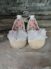 First Steps By Stepping Stones Macrame/Flowers 3 Mo Baby Girl shoes  White/Cream, used for sale  Shipping to South Africa