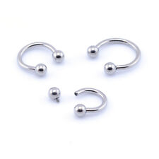 TITANIUM Internally Threaded Horseshoe Bar Circular Barbell Lip Nose Septum Ear for sale  Shipping to South Africa