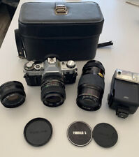 Aparaty fotograficzne Canon AE-1 -Lens obiektywów FD50mm 1.8,Vivitar 52mm Auto Wide, Formula 5 MC na sprzedaż  Wysyłka do Poland