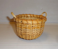 Used, Vintage 2"x3" Mini Nantucket Basket Nautical Decor Round with Loop Handles for sale  Shipping to South Africa