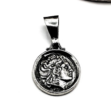 Ancient Greek Alexander the Great Coin Solid Sterling Silver 925 Pendant for sale  Shipping to South Africa