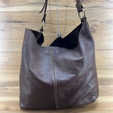 Bolsa de couro marrom Lucky Brand Hobo Boho grande desleixada com bolsa comprar usado  Enviando para Brazil