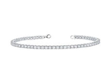 Used, 6 Carat +Near White Round Moissanite Diamond Tennis Bracelet Silver+7 Inch for sale  Shipping to South Africa