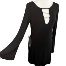 Usado, Mini vestido BEBE preto forrado manga sino - Tamanho médio - NOVO comprar usado  Enviando para Brazil