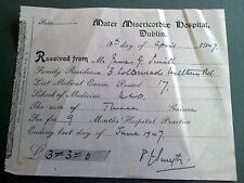 Ephemera receipt medical for sale  Ireland